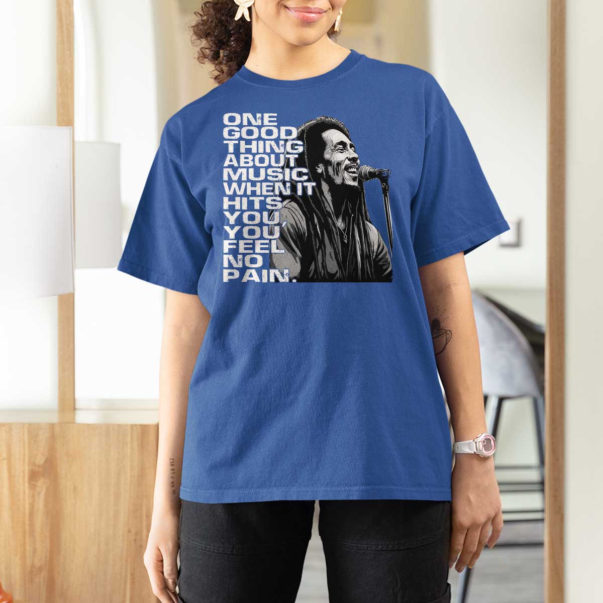 Vintage Marley T Shirt For Women Jamaica Jamaican Rasta Reggage Music - Wonder Print Shop