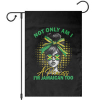 Jamaican Girl Garden Flag Messy Bun Not Only Am I A Princess Im Jamaican Too - Wonder Print Shop