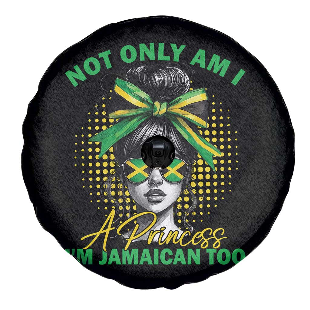 Jamaican Girl Spare Tire Cover Messy Bun Not Only Am I A Princess Im Jamaican Too - Wonder Print Shop