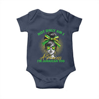 Jamaican Girl Baby Onesie Messy Bun Not Only Am I A Princess Im Jamaican Too - Wonder Print Shop
