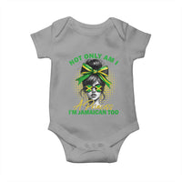 Jamaican Girl Baby Onesie Messy Bun Not Only Am I A Princess Im Jamaican Too - Wonder Print Shop