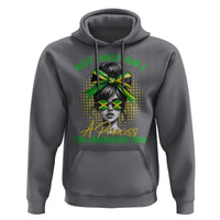 Jamaican Girl Hoodie Messy Bun Not Only Am I A Princess Im Jamaican Too - Wonder Print Shop