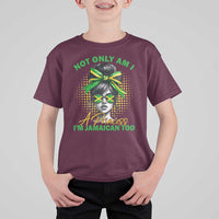 Jamaican Girl T Shirt For Kid Messy Bun Not Only Am I A Princess Im Jamaican Too - Wonder Print Shop