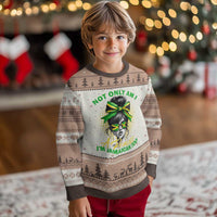 Jamaican Girl Ugly Christmas Sweater Messy Bun Not Only Am I A Princess Im Jamaican Too - Wonder Print Shop