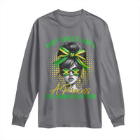 Jamaican Girl Long Sleeve Shirt Messy Bun Not Only Am I A Princess Im Jamaican Too - Wonder Print Shop