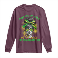 Jamaican Girl Long Sleeve Shirt Messy Bun Not Only Am I A Princess Im Jamaican Too - Wonder Print Shop