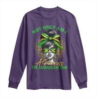 Jamaican Girl Long Sleeve Shirt Messy Bun Not Only Am I A Princess Im Jamaican Too - Wonder Print Shop