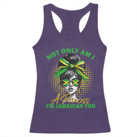 Jamaican Girl Racerback Tank Top Messy Bun Not Only Am I A Princess Im Jamaican Too - Wonder Print Shop