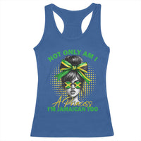 Jamaican Girl Racerback Tank Top Messy Bun Not Only Am I A Princess Im Jamaican Too - Wonder Print Shop