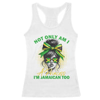 Jamaican Girl Racerback Tank Top Messy Bun Not Only Am I A Princess Im Jamaican Too - Wonder Print Shop