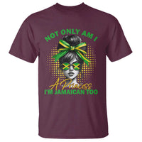 Jamaican Girl T Shirt Messy Bun Not Only Am I A Princess Im Jamaican Too - Wonder Print Shop