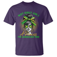 Jamaican Girl T Shirt Messy Bun Not Only Am I A Princess Im Jamaican Too - Wonder Print Shop