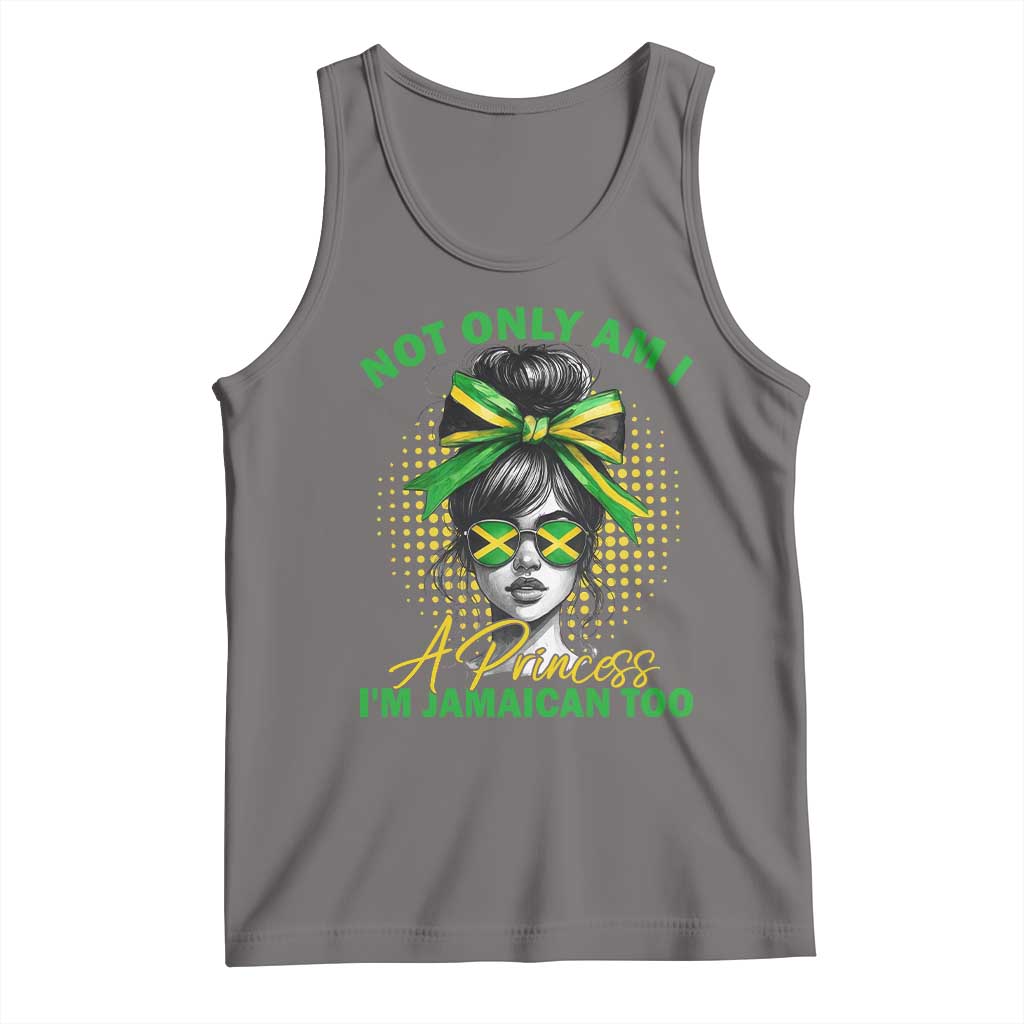 Jamaican Girl Tank Top Messy Bun Not Only Am I A Princess Im Jamaican Too - Wonder Print Shop