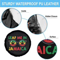 Leaf Me In Jamaica Spare Tire Cover Funny Weed Stoner Marijuana Jamaican Rasta Reggae - Wonder Print Shop
