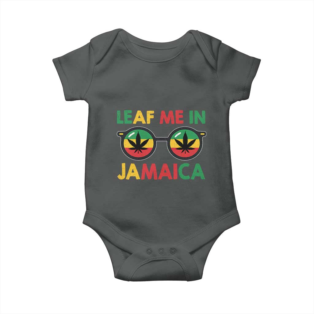 Leaf Me In Jamaica Baby Onesie Funny Weed Stoner Marijuana Jamaican Rasta Reggae - Wonder Print Shop