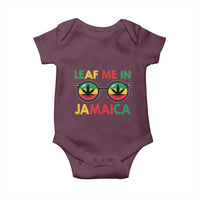 Leaf Me In Jamaica Baby Onesie Funny Weed Stoner Marijuana Jamaican Rasta Reggae - Wonder Print Shop