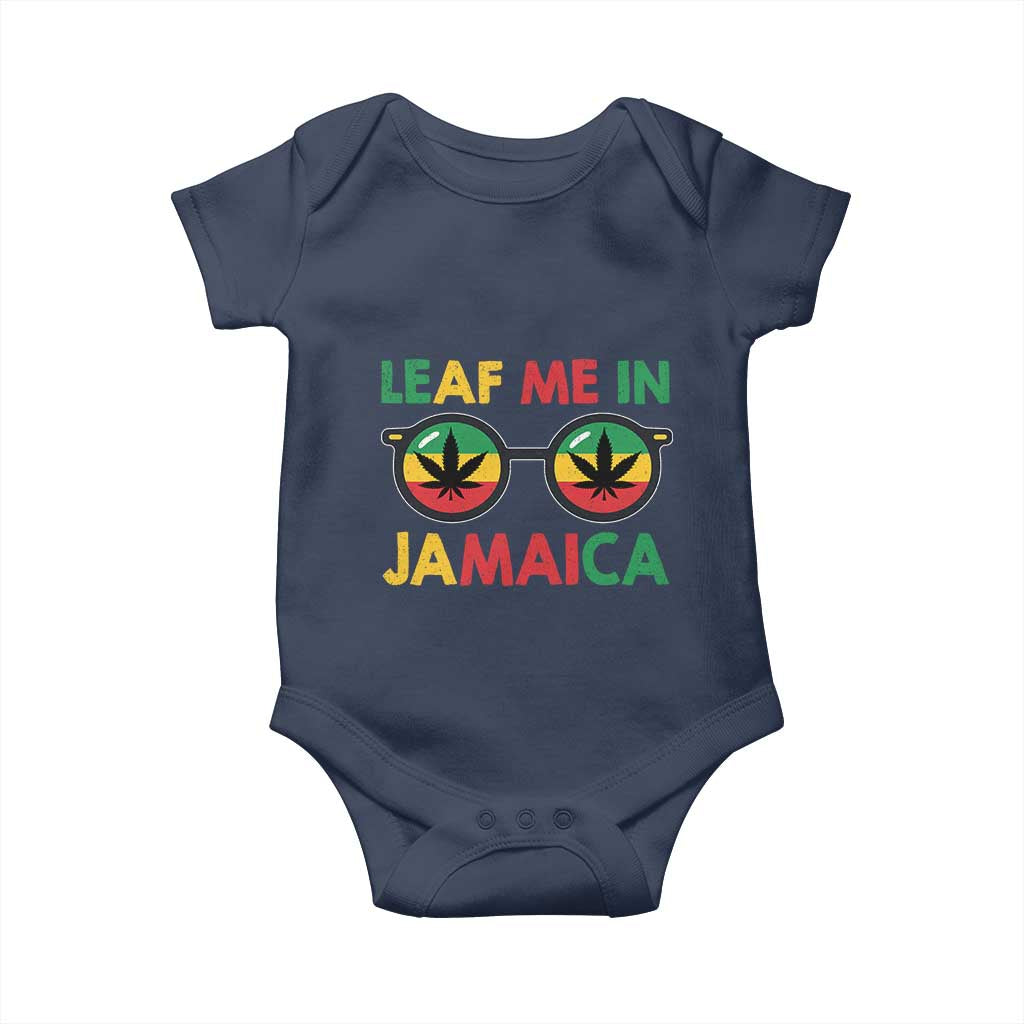 Leaf Me In Jamaica Baby Onesie Funny Weed Stoner Marijuana Jamaican Rasta Reggae - Wonder Print Shop