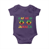 Leaf Me In Jamaica Baby Onesie Funny Weed Stoner Marijuana Jamaican Rasta Reggae - Wonder Print Shop