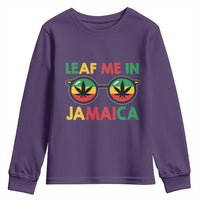 Leaf Me In Jamaica Youth Sweatshirt Funny Weed Stoner Marijuana Jamaican Rasta Reggae - Wonder Print Shop