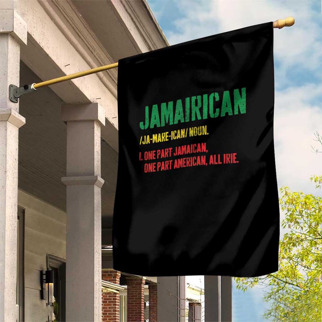 Funny Jamaican American Garden Flag Retro Jamairican Roots - Wonder Print Shop
