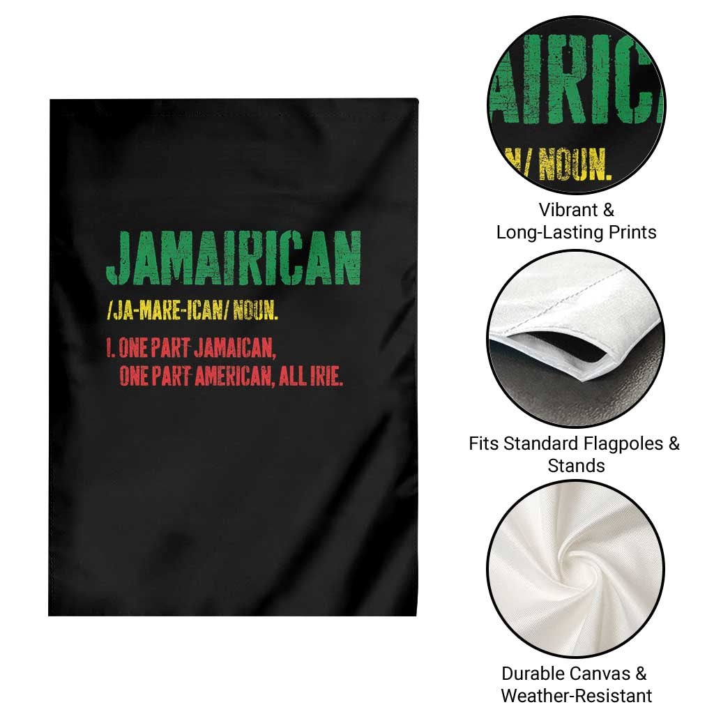 Funny Jamaican American Garden Flag Retro Jamairican Roots - Wonder Print Shop