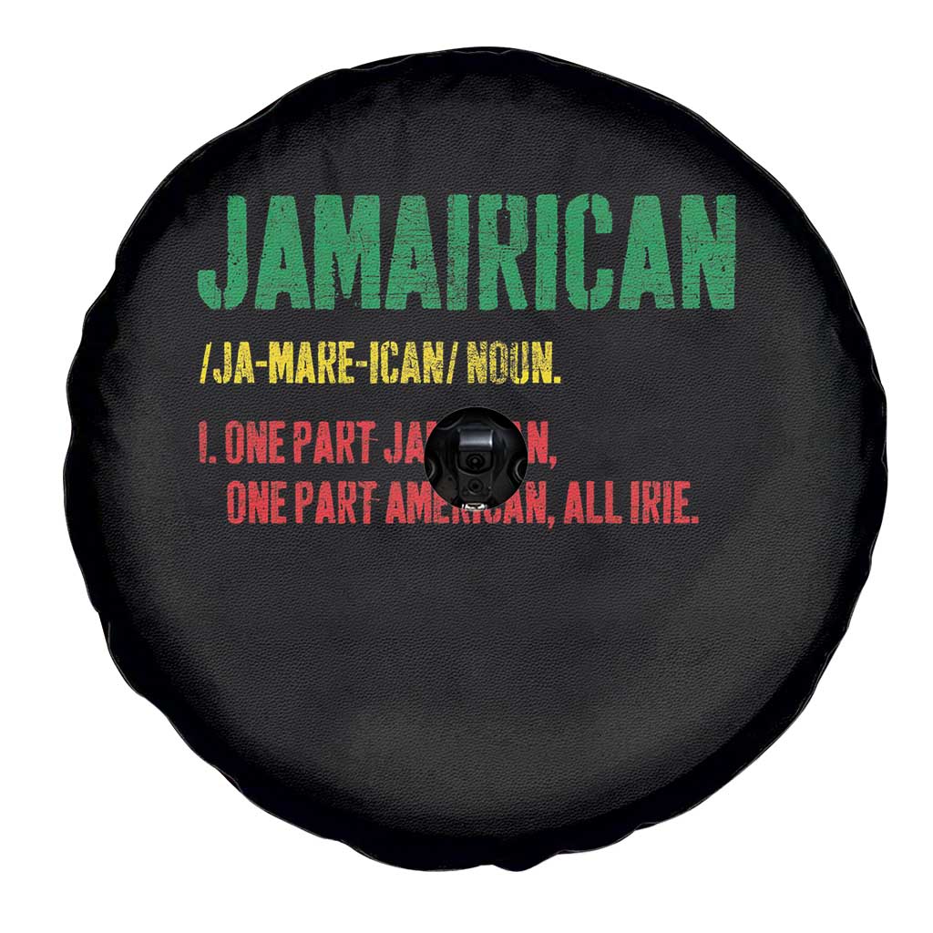 Funny Jamaican American Spare Tire Cover Retro Jamairican Roots - Wonder Print Shop