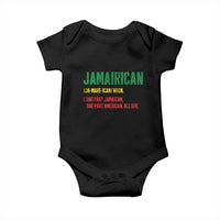 Funny Jamaican American Baby Onesie Retro Jamairican Roots - Wonder Print Shop