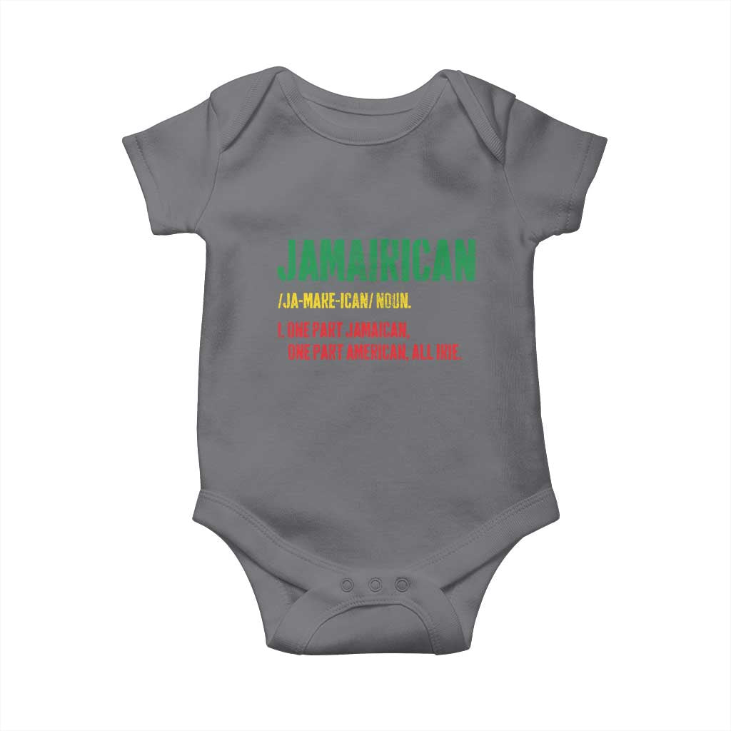 Funny Jamaican American Baby Onesie Retro Jamairican Roots - Wonder Print Shop