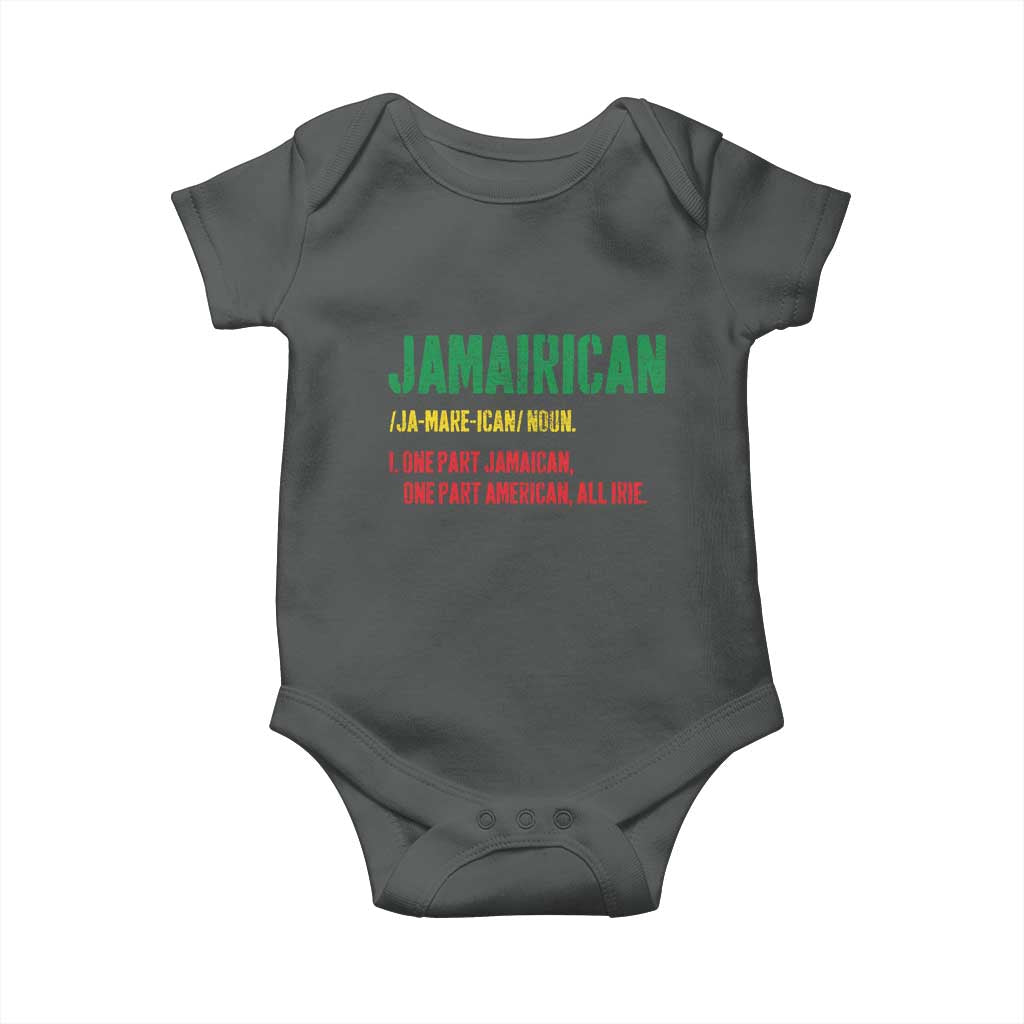 Funny Jamaican American Baby Onesie Retro Jamairican Roots - Wonder Print Shop