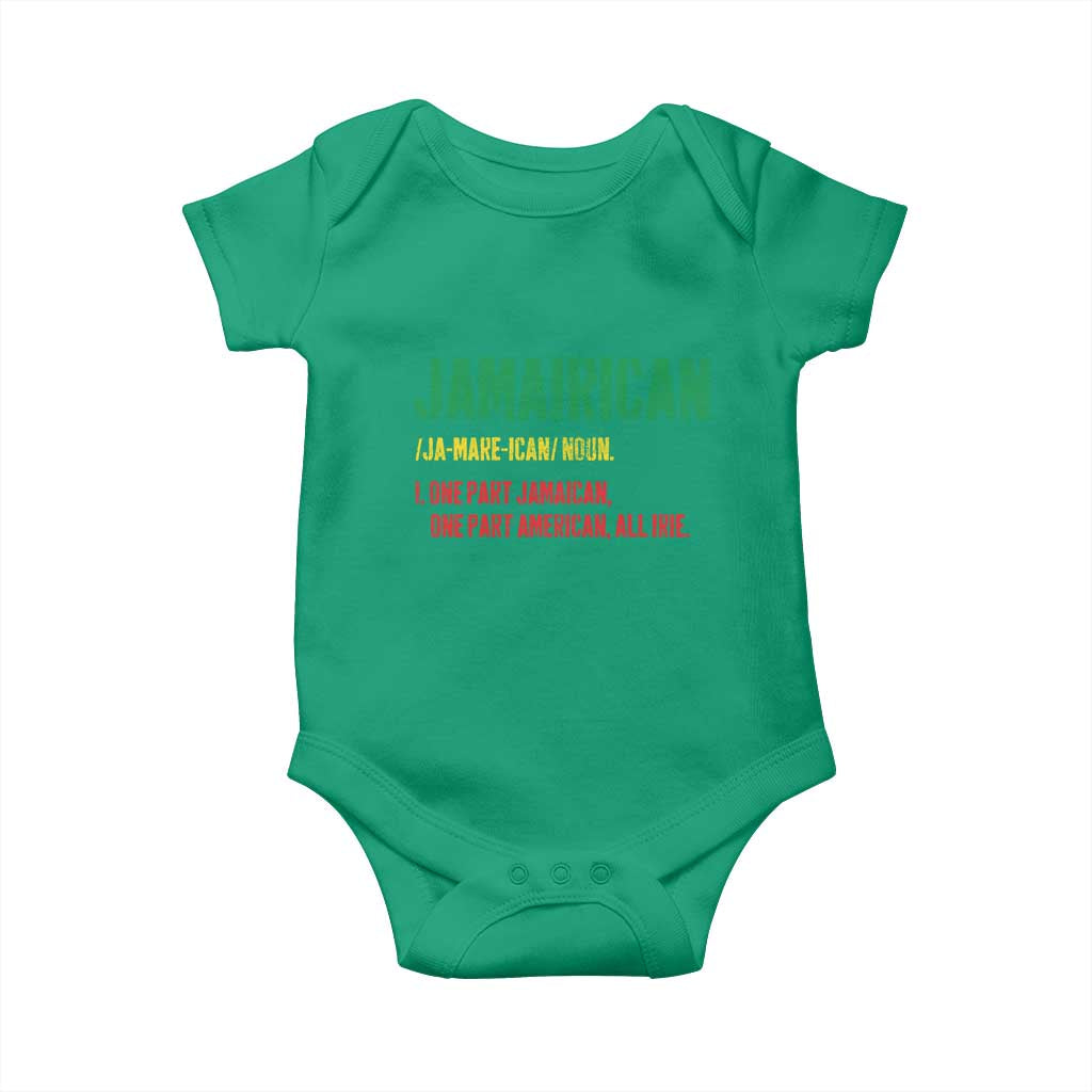 Funny Jamaican American Baby Onesie Retro Jamairican Roots - Wonder Print Shop