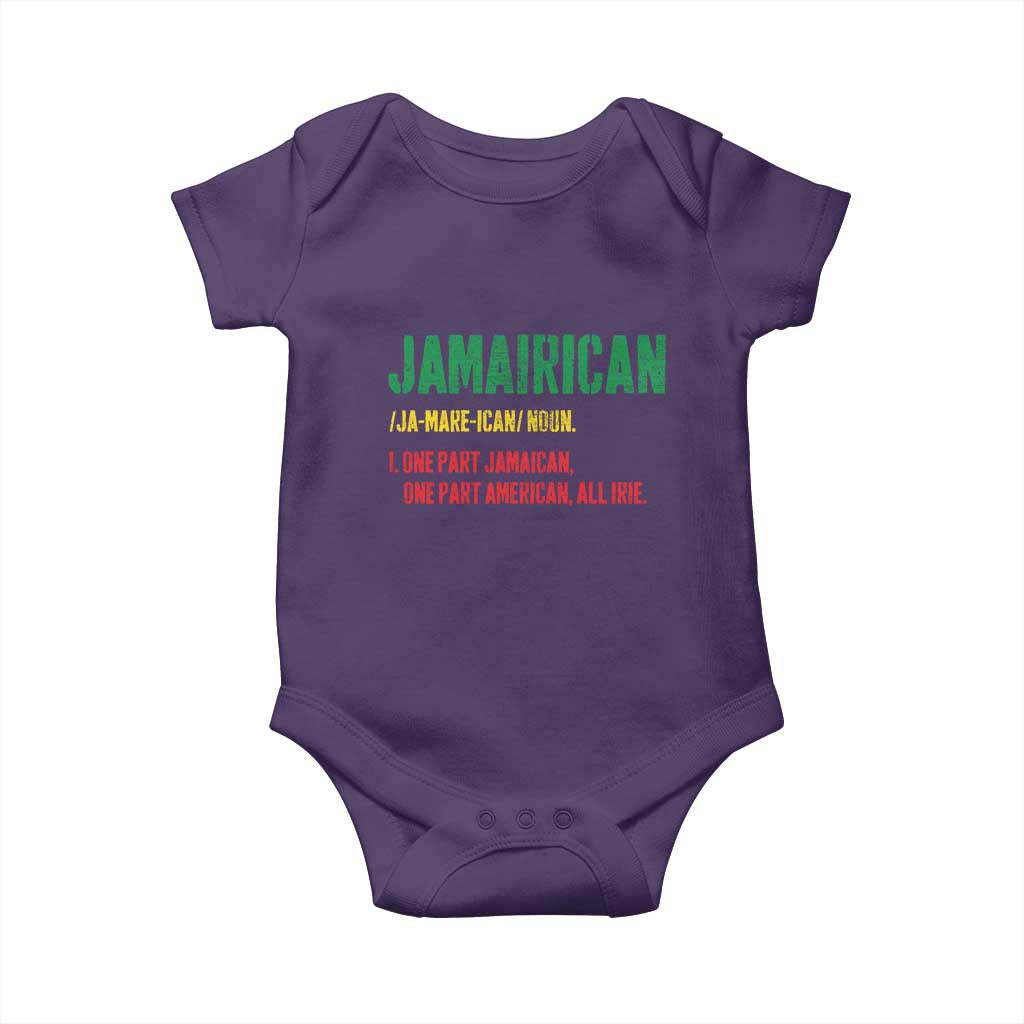 Funny Jamaican American Baby Onesie Retro Jamairican Roots - Wonder Print Shop