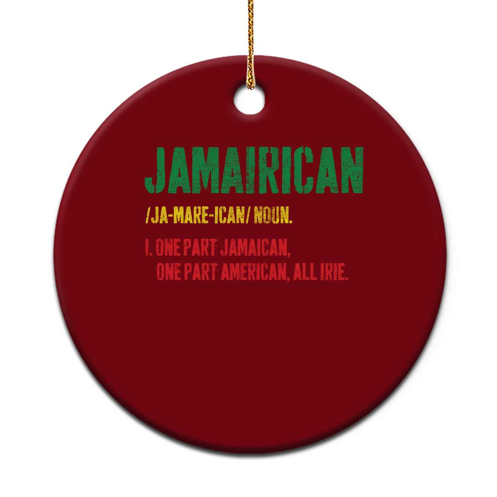 Funny Jamaican American Ceramic Ornament Retro Jamairican Roots - Wonder Print Shop