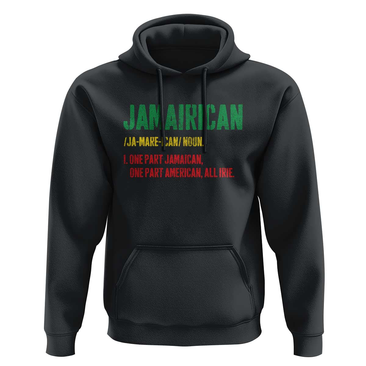Funny Jamaican American Hoodie Retro Jamairican Roots - Wonder Print Shop