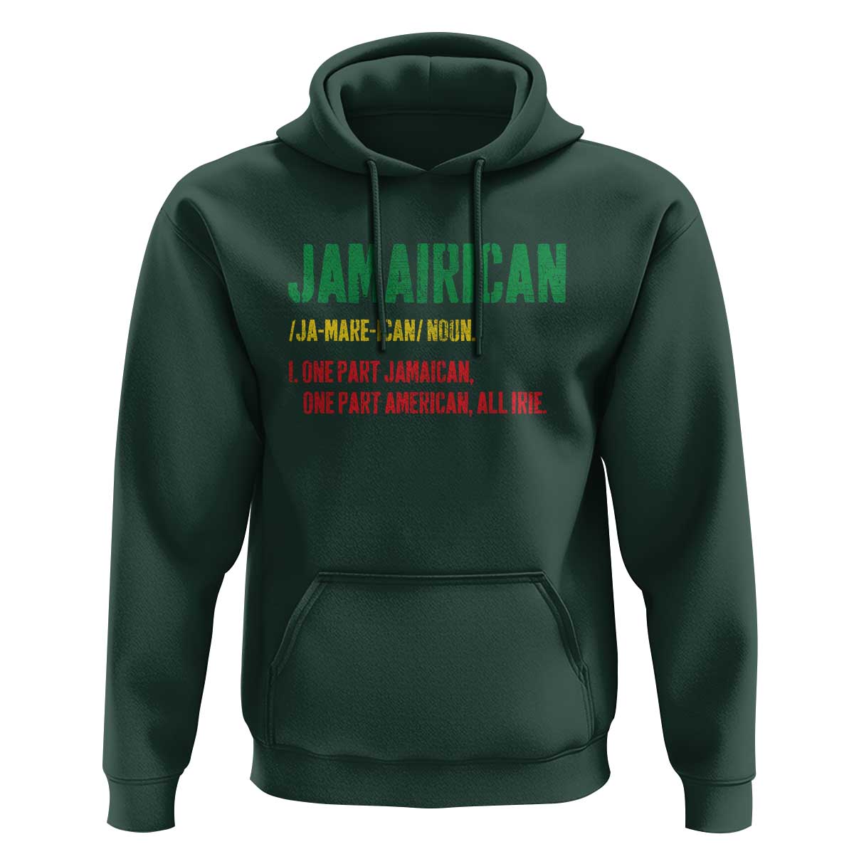 Funny Jamaican American Hoodie Retro Jamairican Roots - Wonder Print Shop