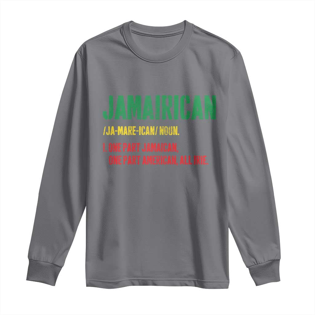 Funny Jamaican American Long Sleeve Shirt Retro Jamairican Roots - Wonder Print Shop