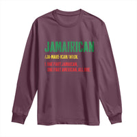 Funny Jamaican American Long Sleeve Shirt Retro Jamairican Roots - Wonder Print Shop