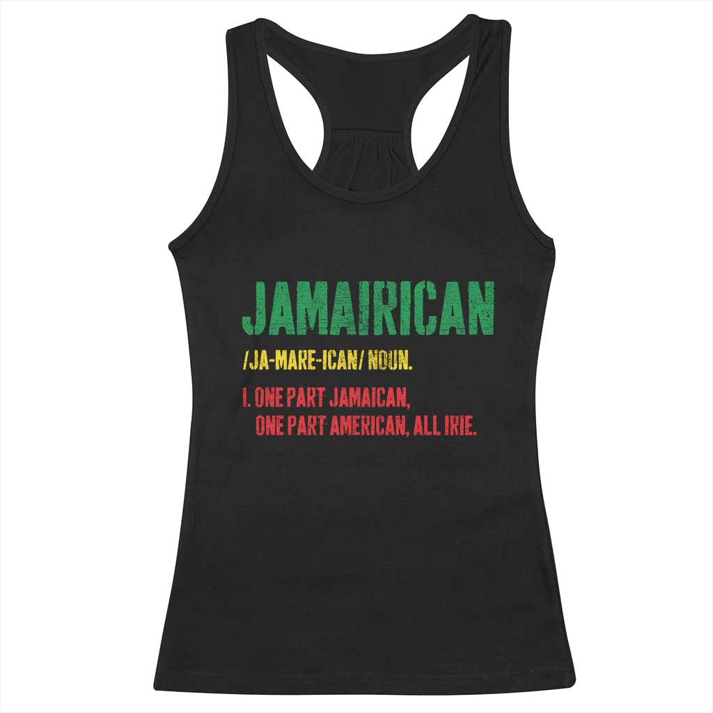 Funny Jamaican American Racerback Tank Top Retro Jamairican Roots - Wonder Print Shop