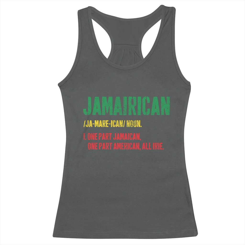 Funny Jamaican American Racerback Tank Top Retro Jamairican Roots - Wonder Print Shop