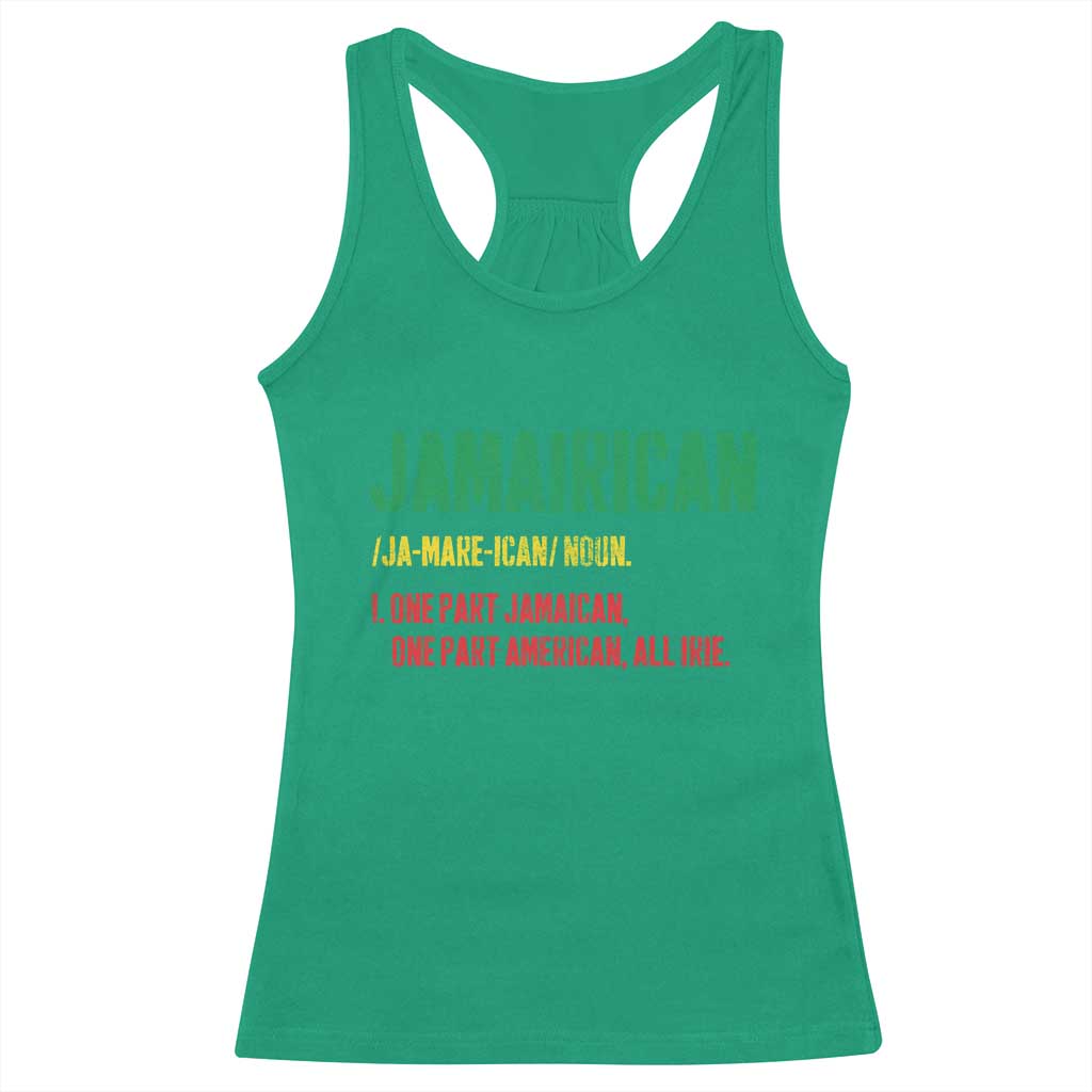 Funny Jamaican American Racerback Tank Top Retro Jamairican Roots - Wonder Print Shop