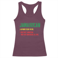 Funny Jamaican American Racerback Tank Top Retro Jamairican Roots - Wonder Print Shop