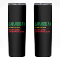 Funny Jamaican American Skinny Tumbler Retro Jamairican Roots - Wonder Print Shop