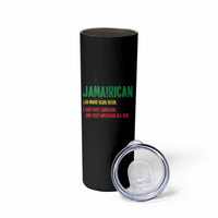 Funny Jamaican American Skinny Tumbler Retro Jamairican Roots - Wonder Print Shop