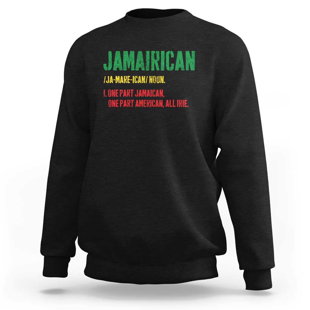 Funny Jamaican American Sweatshirt Retro Jamairican Roots - Wonder Print Shop