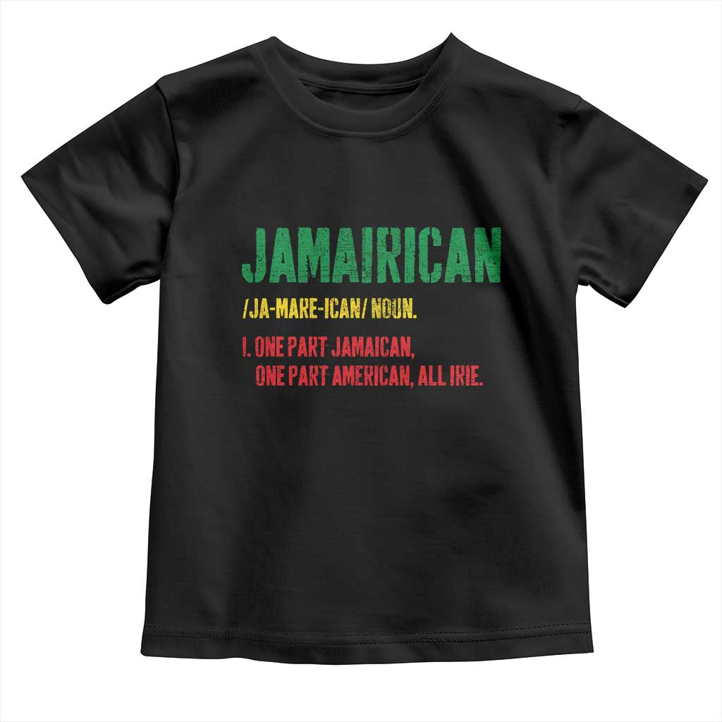 Funny Jamaican American Toddler T Shirt Retro Jamairican Roots - Wonder Print Shop