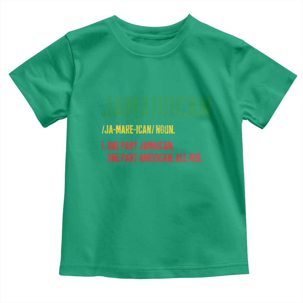 Funny Jamaican American Toddler T Shirt Retro Jamairican Roots - Wonder Print Shop