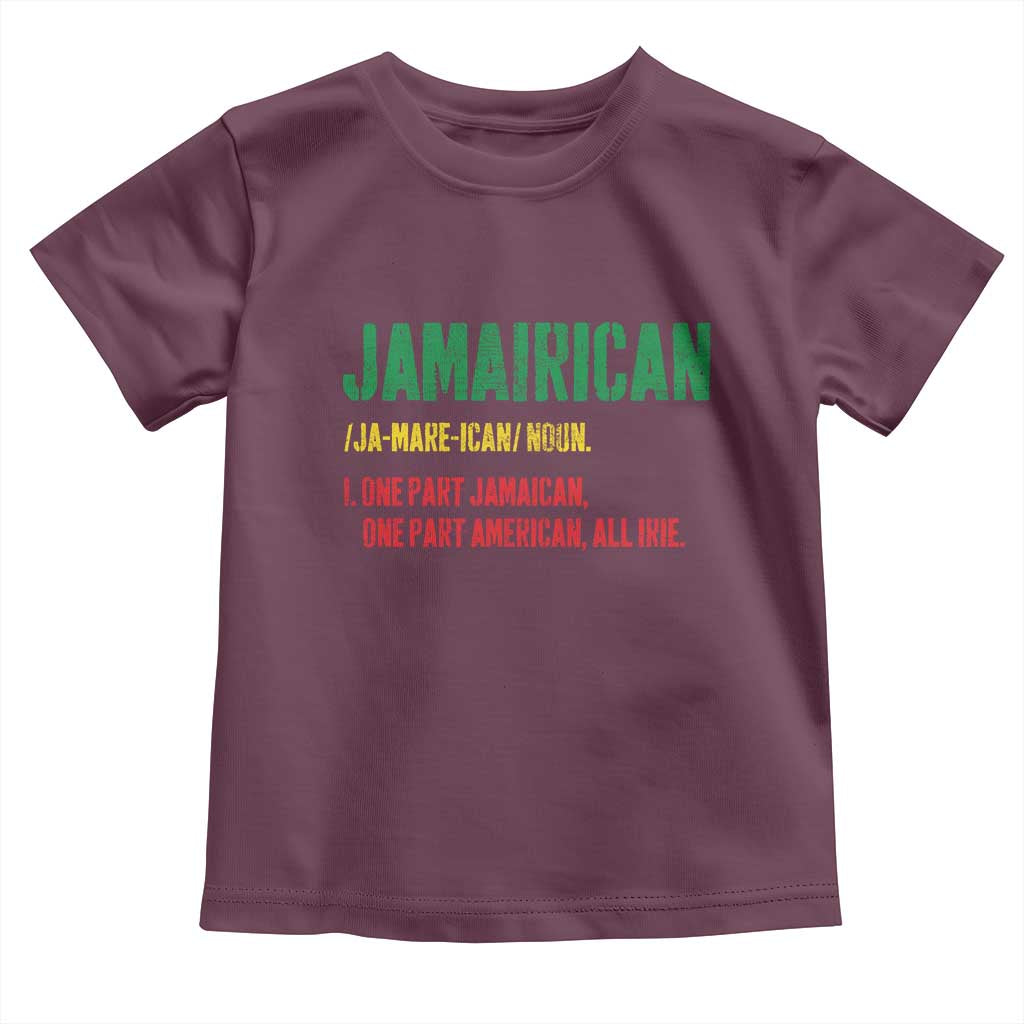 Funny Jamaican American Toddler T Shirt Retro Jamairican Roots - Wonder Print Shop