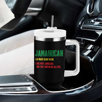 Funny Jamaican American Tumbler With Handle Retro Jamairican Roots - Wonder Print Shop