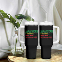 Funny Jamaican American Tumbler With Handle Retro Jamairican Roots - Wonder Print Shop