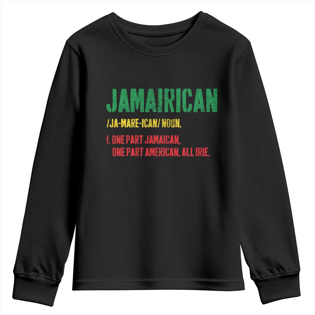 Funny Jamaican American Youth Sweatshirt Retro Jamairican Roots - Wonder Print Shop