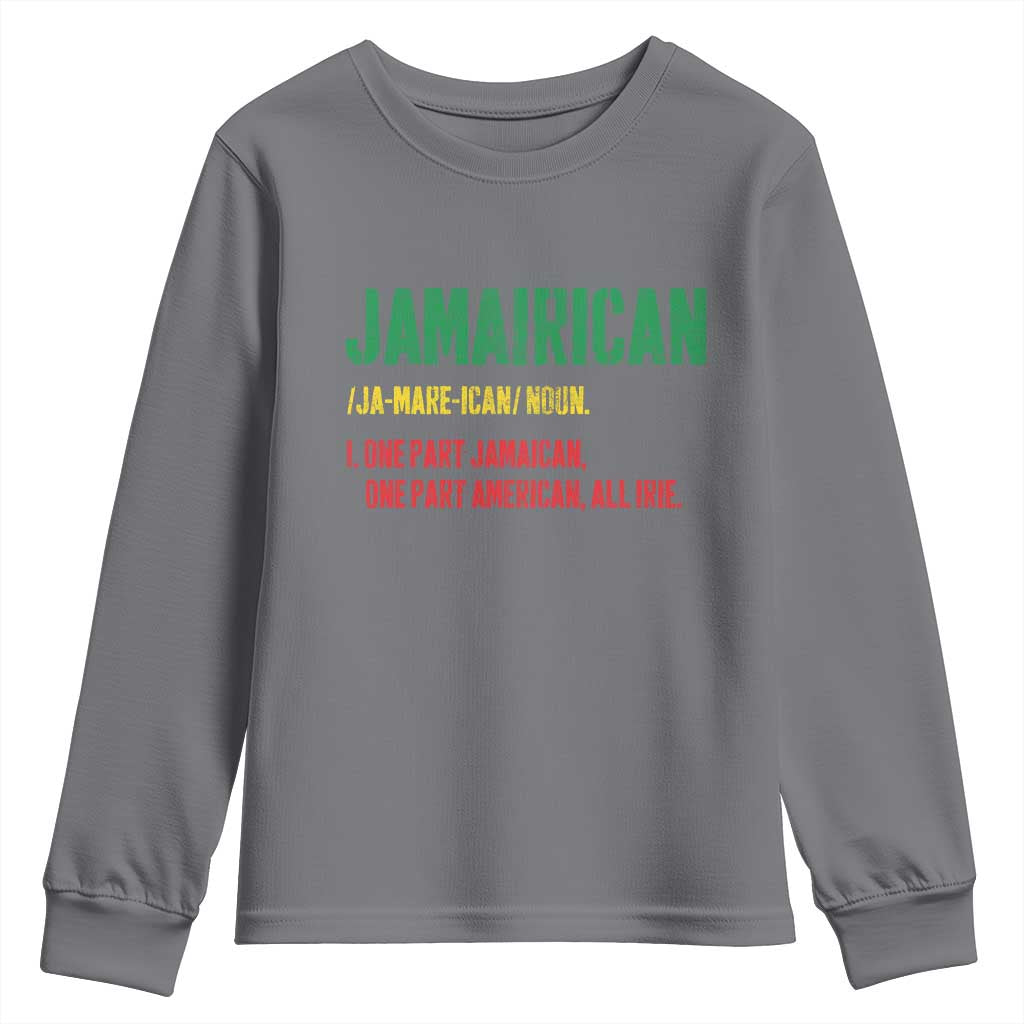 Funny Jamaican American Youth Sweatshirt Retro Jamairican Roots - Wonder Print Shop